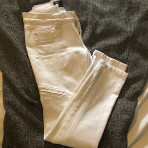 White House Black Market fitted white jeans